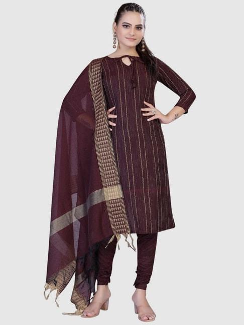 apnisha-maroon-cotton-striped-unstitched-dress-material