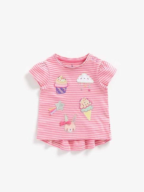mothercare-kids-pink-cotton-striped-top