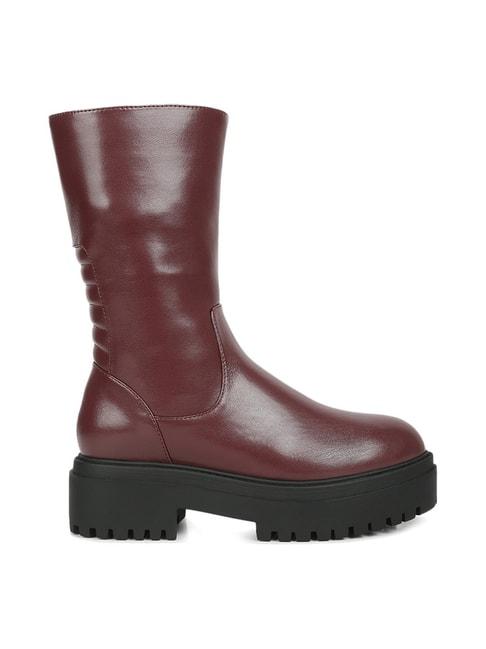 london-rag-women's-burgundy-casual-boots