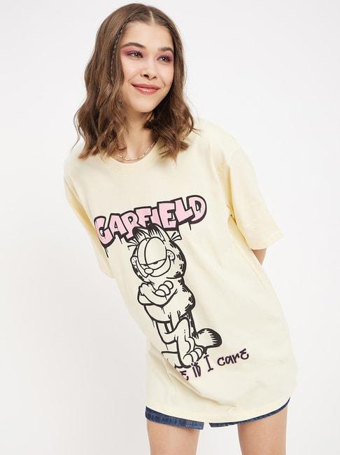 color-capital-cream-cotton-graphic-print-oversized-t-shirt