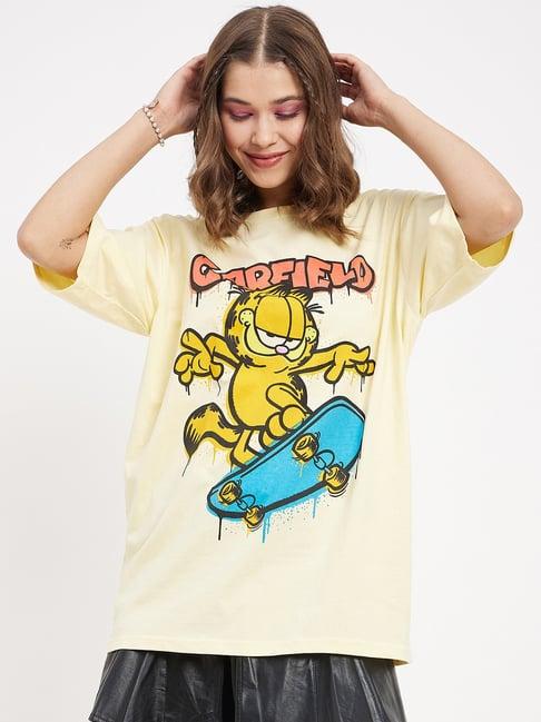 color-capital-cream-cotton-graphic-print-oversized-t-shirt