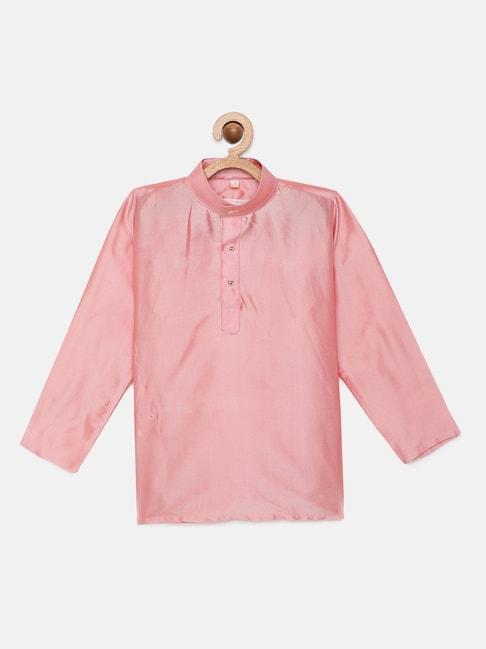 thangamagan-kids-light-pink-solid-full-sleeves-kurta