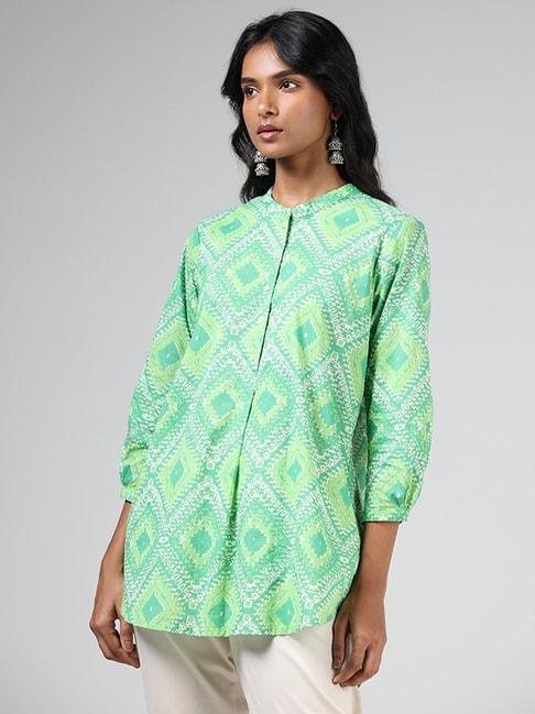 utsa-by-westside-green-printed-straight-tunic