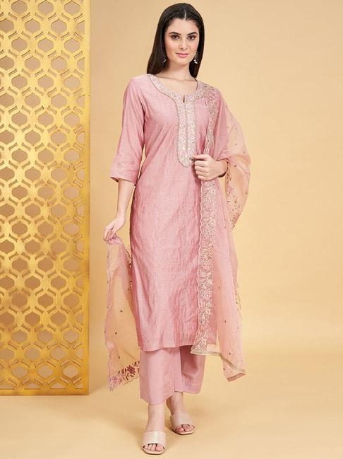 rangmanch-by-pantaloons-pink-embroidered-kurta-palazzo-set-with-dupatta