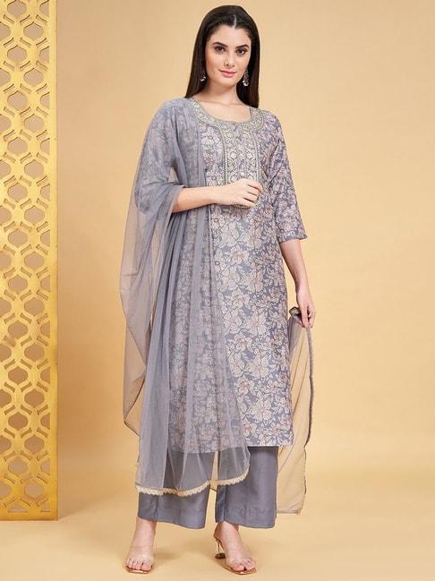rangmanch-by-pantaloons-grey-embroidered-kurta-palazzo-set-with-dupatta