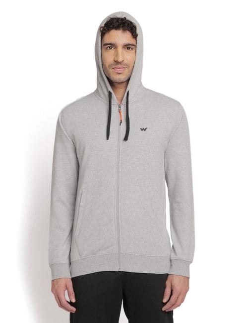 wildcraft-light-grey-regular-fit-hooded-sweatshirt