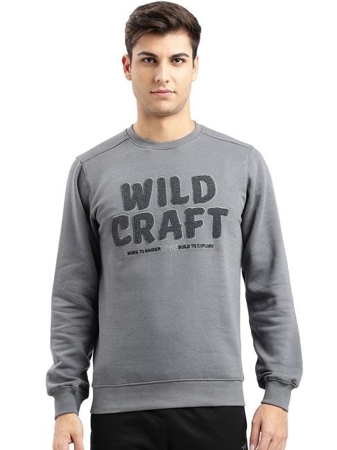 wildcraft-dark-grey-regular-fit-embroidered-sweatshirt