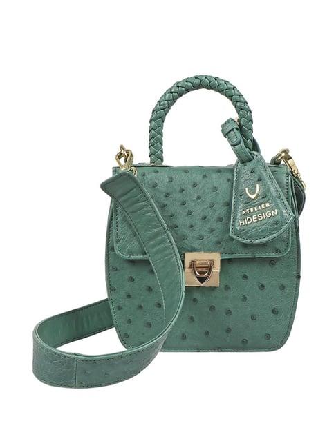 hidesign-atelier-eda-04-ostrich-green-textured-medium-handbag