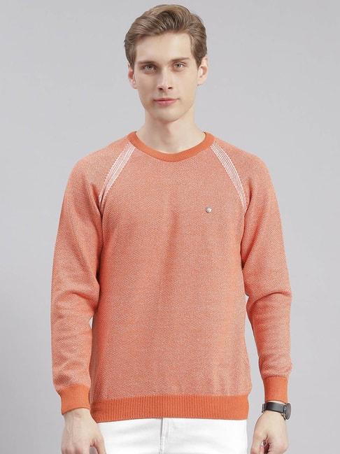 monte-carlo-rust-orange-regular-fit-sweater
