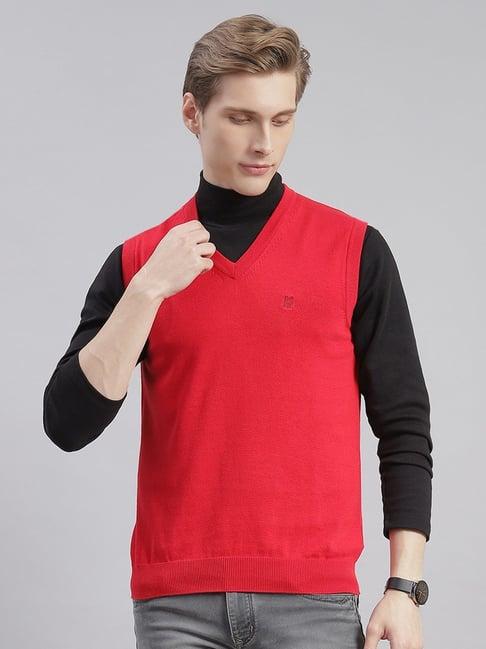 monte-carlo-neon-red-cotton-regular-fit-sweater