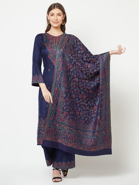 safaa-navy-woven-pattern-unstitched-dress-material
