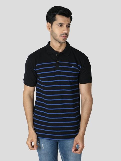 weardo-black-&-navy-regular-fit-striped-polo-t-shirt