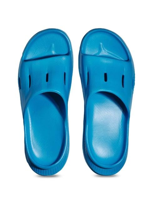 hoka-men's-u-ora-recovery-blue-slides