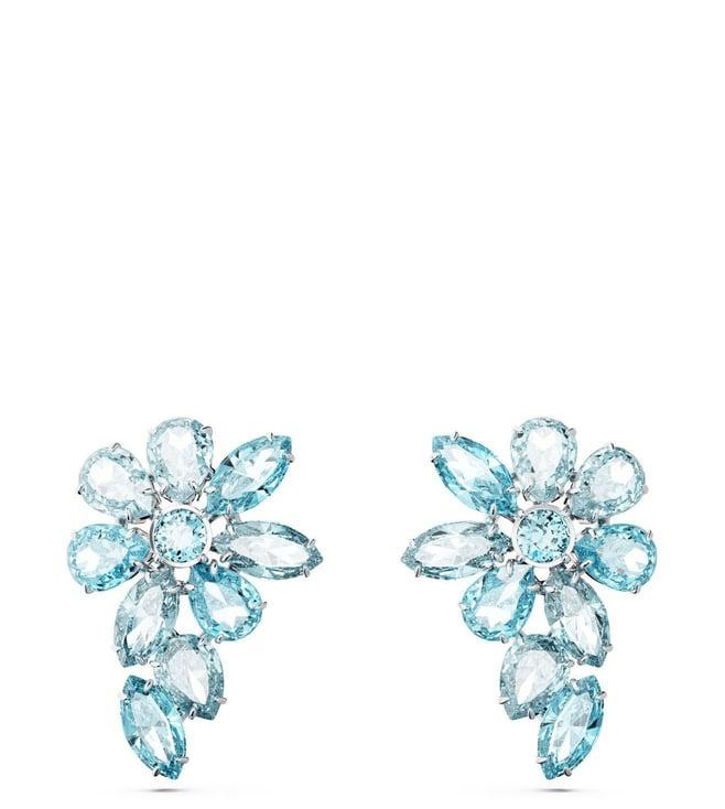 swarovski-blue-gema-huggies-earrings