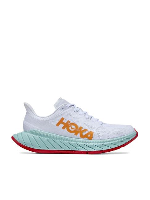 hoka-women's-carbon-x-2-white-running-shoes
