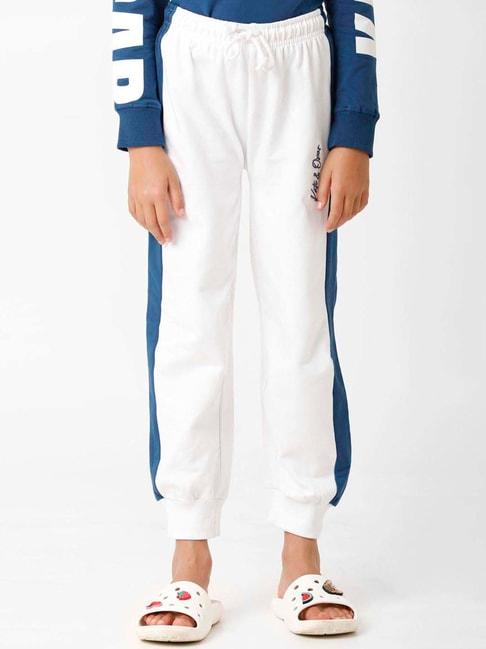kate-&-oscar-kids-white-&-blue-cotton-embroidered-trackpants