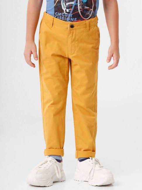 kate-&-oscar-kids-mustard-cotton-regular-fit-trousers