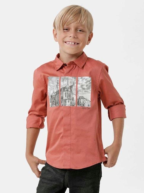 kate-&-oscar-kids-rust-printed-full-sleeves-shirt
