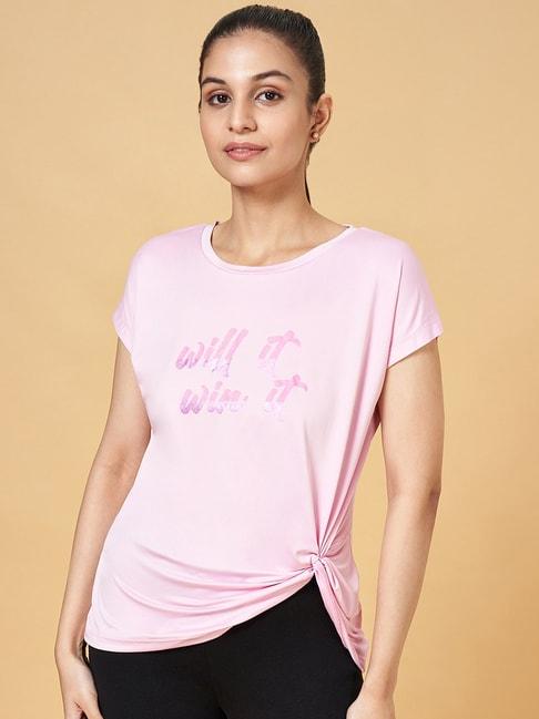 ajile-by-pantaloons-pink-printed-sports-t-shirt