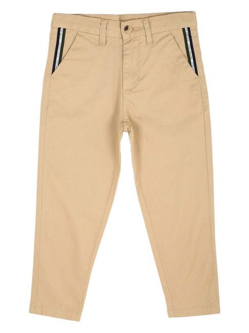 peter-england-kids-beige-cotton-regular-fit-pants