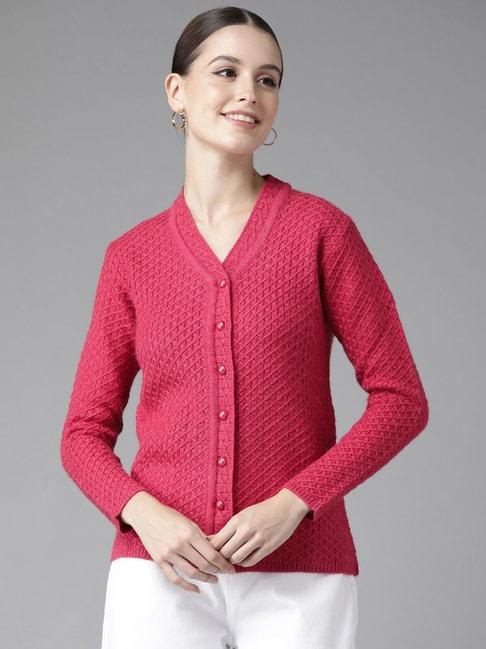 cayman-pink-self-pattern-cardigan