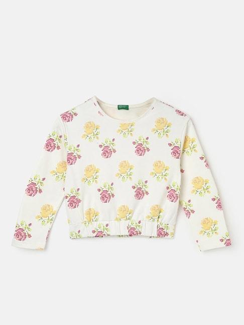 united-colors-of-benetton-kids-girl's-regular-fit-round-neck-floral-tops