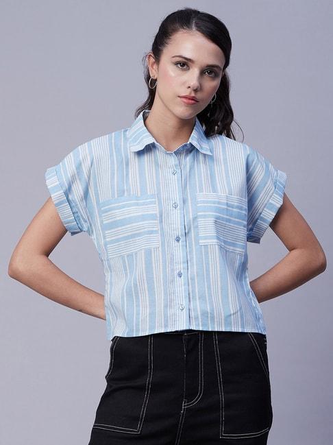 moomaya-light-blue-cotton-striped-shirt