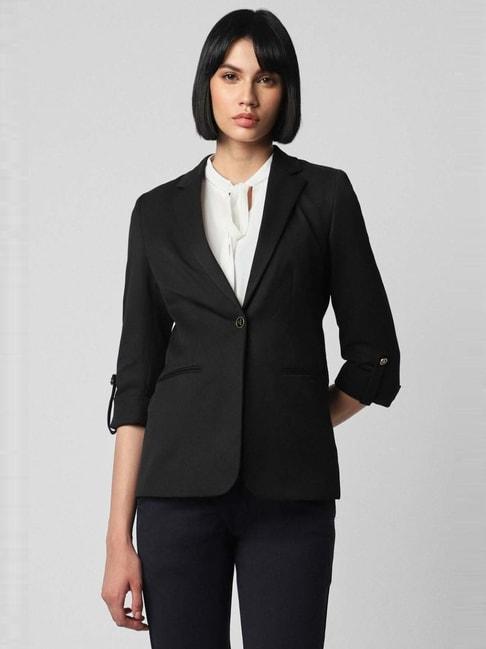 van-heusen-black-regular-fit-blazer