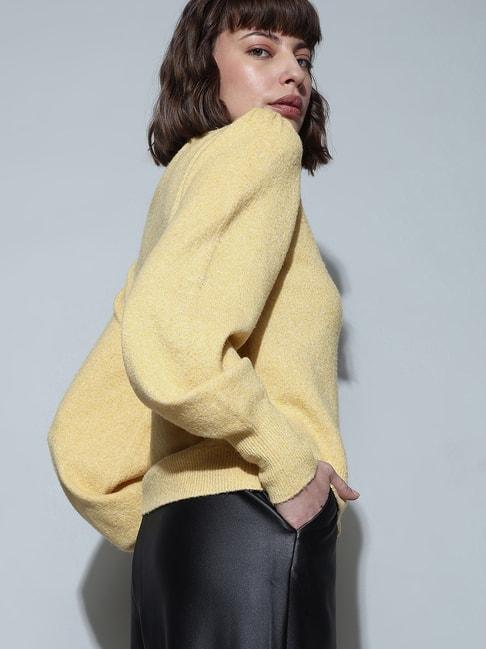 vero-moda-yellow-regular-fit-pullover