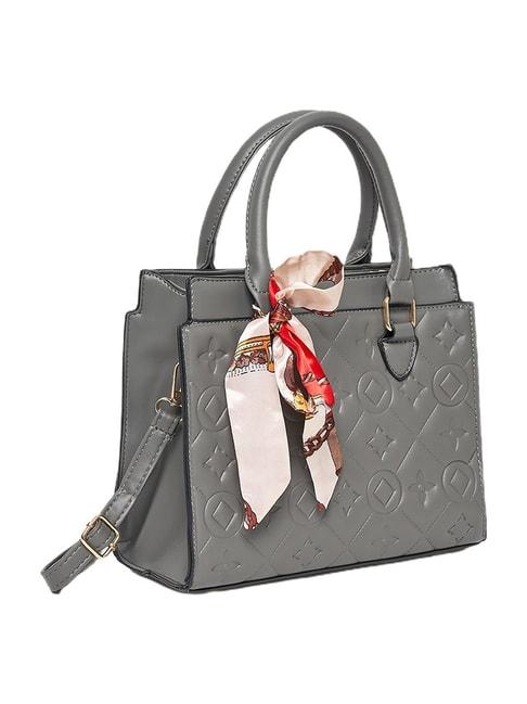 styli-grey-scarf-detail-embossed-textured-city-bag