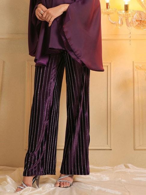 binfinite-purple-sitara-royal-amethyst-straight-trouser