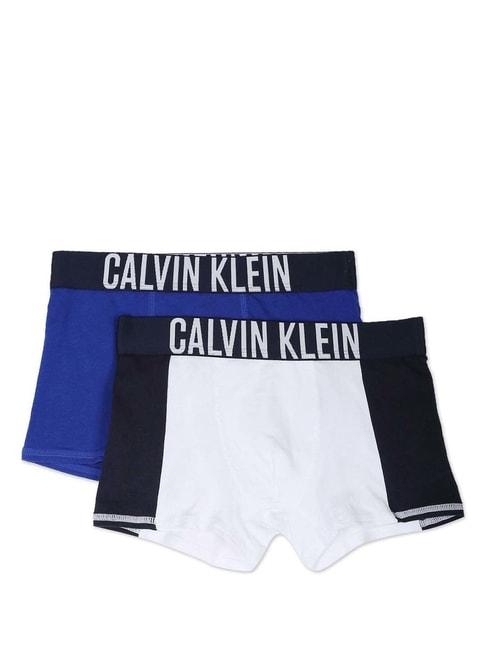 calvin-klein-kids-white-&-blue-logo-trunks-(pack-of-2)