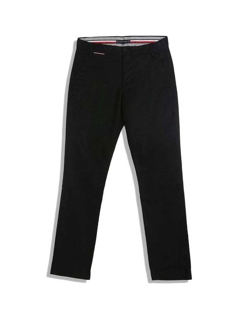 tommy-hilfiger-kids-black-cotton-regular-fit-trousers