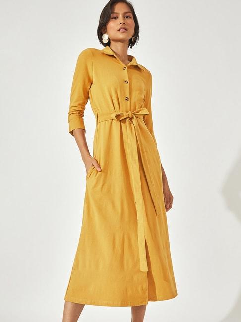 the-label-life-yellow-shirt-dress