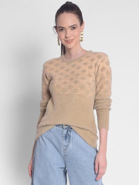 crimsoune-club-beige-embellished-sweater