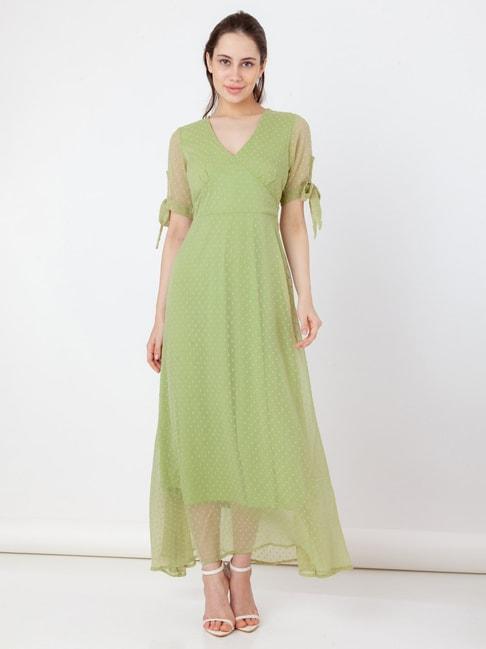 zink-london-green-regular-fit-maxi-dress