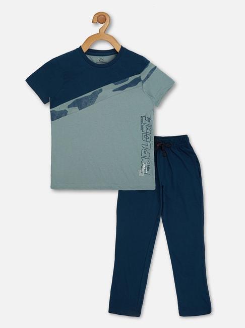 sweet-dreams-kids-marine-green-&-blue-printed-t-shirt-with-pyjamas