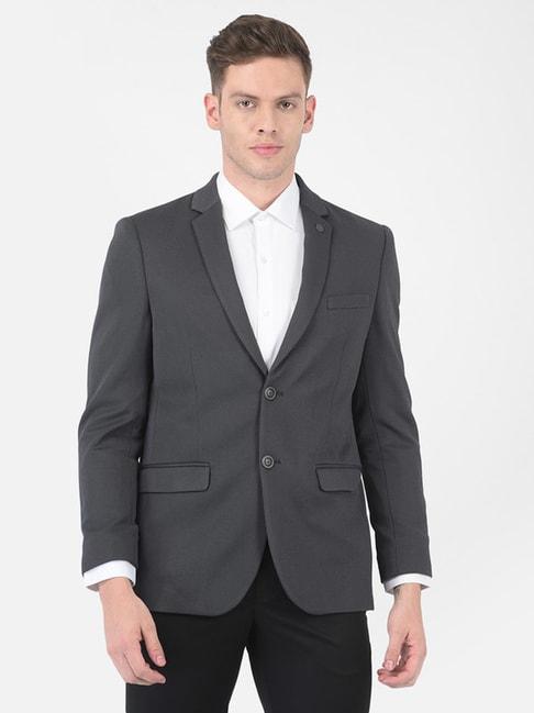 turtle-grey-slim-fit-self-pattern-blazer