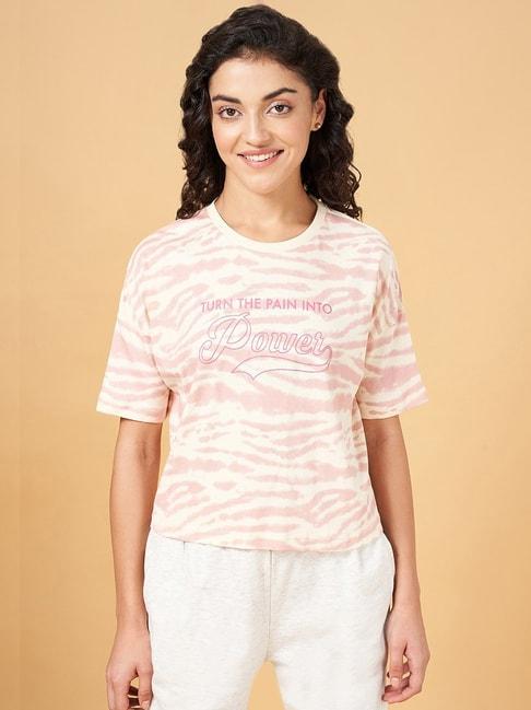 ajile-by-pantaloons-pink-cotton-printed-sports-top