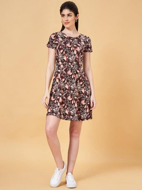 honey-by-pantaloons-brown-cotton-floral-print-a-line-dress