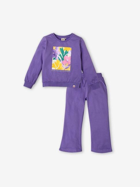 ed-a-mamma-kids-purple-floral-print-full-sleeves-sweatshirt-with-trousers