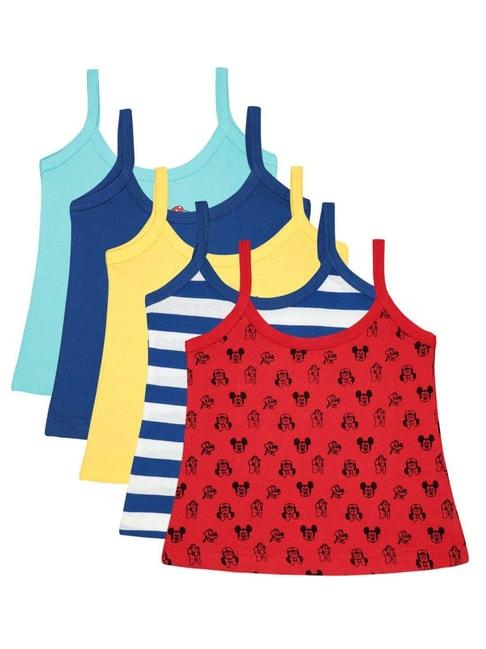 bodycare-kids-multicolor-cotton-printed-camisole-(pack-of-5)---assorted