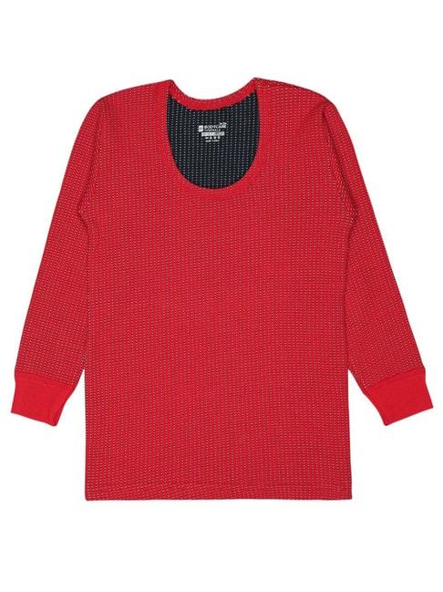 bodycare-kids-red-cotton-self-pattern-full-sleeves-thermal-top