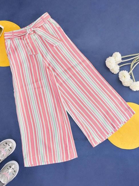 pantaloons-junior-kids-pink-&-blue-striped-trousers