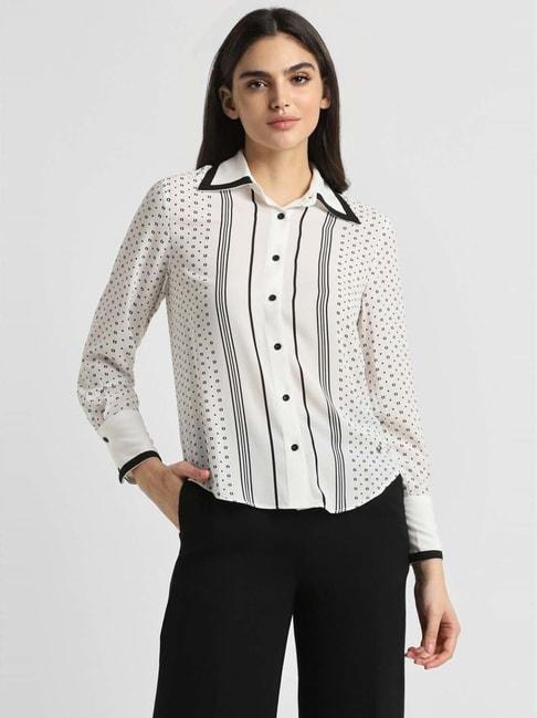 allen-solly-white-printed-shirt
