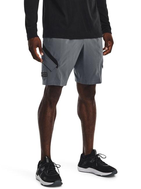 under-armour-gray-fitted-sports-shorts