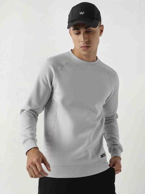 wildcraft-light-grey-regular-fit-logo-print-sweatshirt