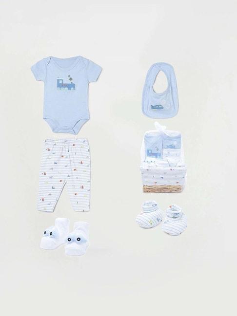 juniors-by-lifestyle-kids-blue-cotton-printed-onesie-set