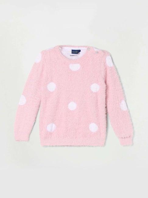 juniors-by-lifestyle-kids-pink-&-white-printed-full-sleeves-sweater