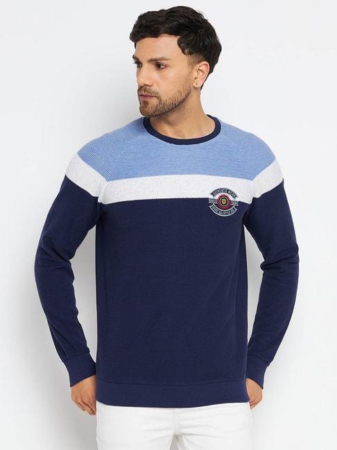 duke-blue-regular-fit-color-block-sweatshirt